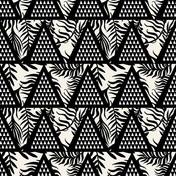 Sömlös textil mönsterutskrift. Mode trendiga uttrycksfulla hand — Stock vektor