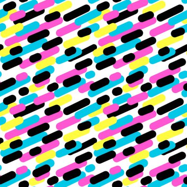 Memphis tarzı el çekilmiş dokulu seamless modeli