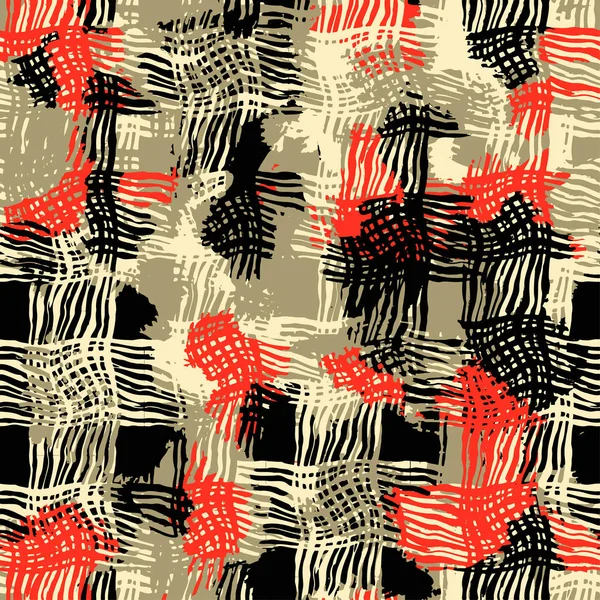 Shabby grunge textile motif sans couture — Image vectorielle