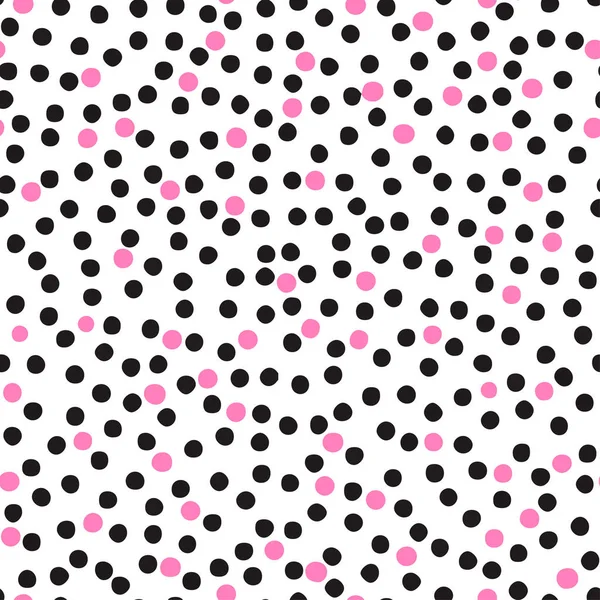 Polka Dot Pattern.Textile Tusche Pinsel streicht Textur in kritzeln g — Stockvektor