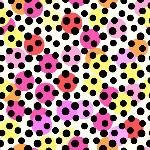  Polka Noktaları dikişsiz desen. Tekstil mürekkep fırça darbeleri doku i