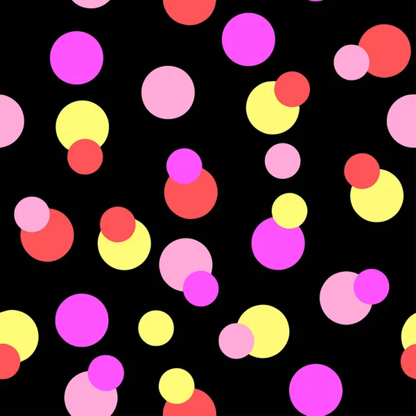 Polka Dots seamless pattern .Textile ink brush strokes texture i — стоковый вектор