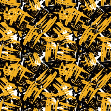 Sorunsuz brushpen doodle desen doku. Trendy modern bir