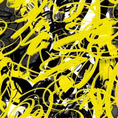 Sorunsuz brushpen doodle desen doku. Trendy modern bir