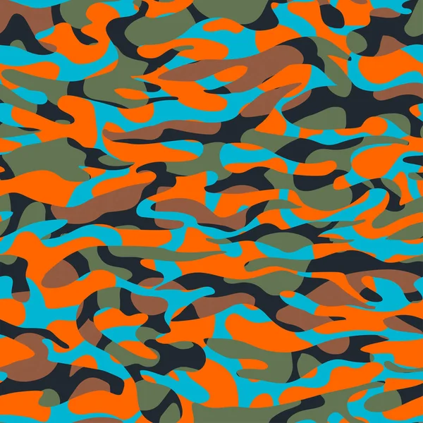 Nahtlose Camouflage Doodle Muster Grunge Textur. — Stockvektor