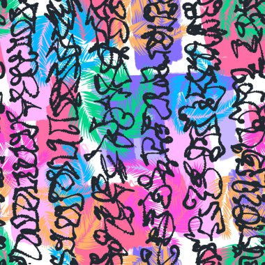 Tekstil sorunsuz grafiti doodle desen