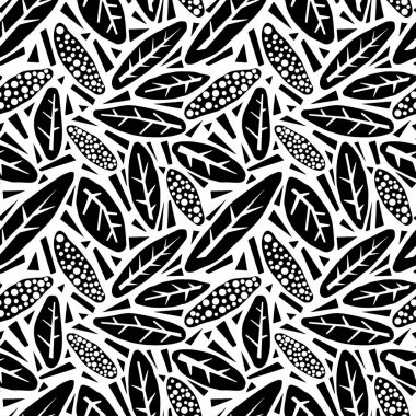 Desen, trendy kesip kolaj yazdırma Dikişsiz sonbahar yaprakları, 