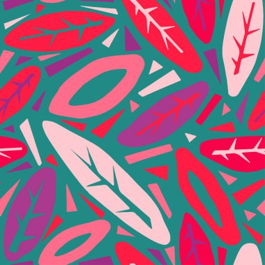 Desen, trendy kesip kolaj yazdırma Dikişsiz sonbahar yaprakları, 