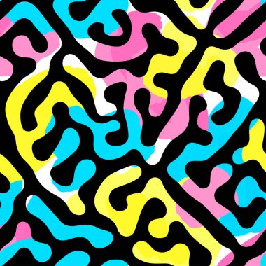 Sorunsuz brushpen Tekstil doodle desen doku