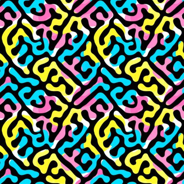 Sorunsuz brushpen Tekstil doodle desen doku
