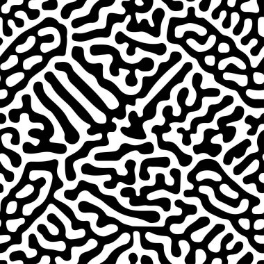 Yinelenen Tekstil, mürekkep fırça darbeleri desende doodle 