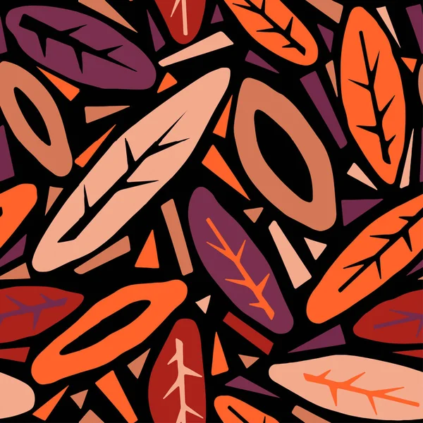 Desen, trendy kesip kolaj yazdırma Dikişsiz sonbahar yaprakları, 