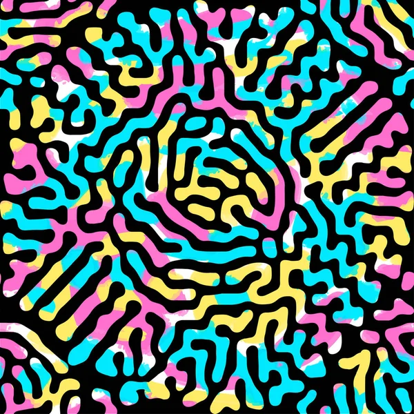 Memphis tarzı el çekilmiş dokulu seamless modeli