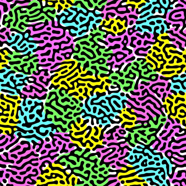 Naadloze brushpen textiel doodle patroon grunge textuur — Stockvector