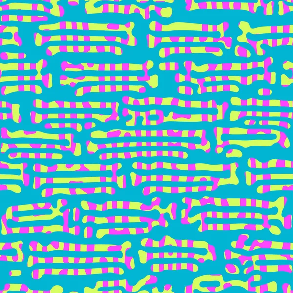 Memphis-Stil Hand gezeichnet texturierte nahtlose Muster — Stockvektor