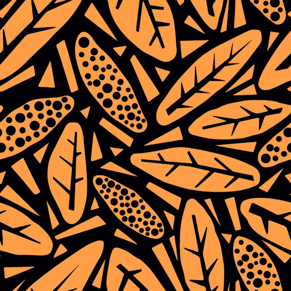 Desen, trendy kesip kolaj yazdırma Dikişsiz sonbahar yaprakları, 