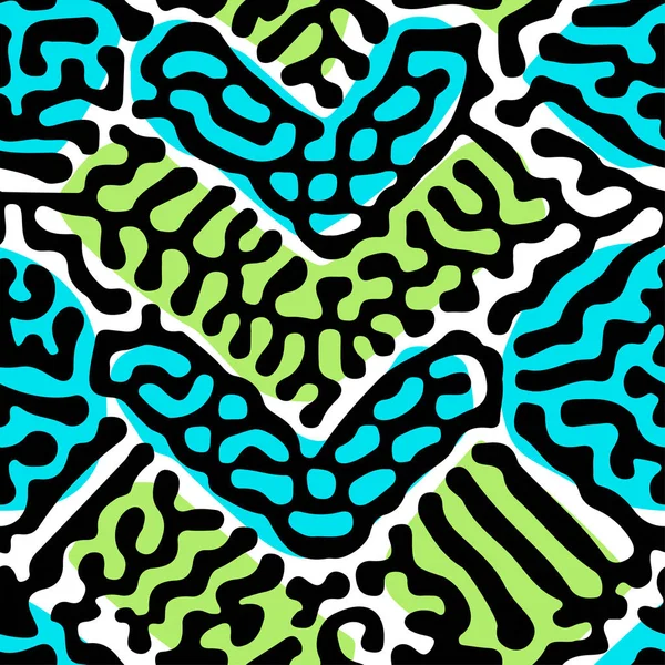 Yinelenen Tekstil, mürekkep fırça darbeleri desende doodle 