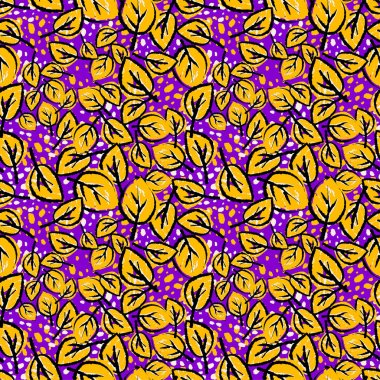 Desen, trendy kesip kolaj yazdırma Dikişsiz sonbahar yaprakları, 