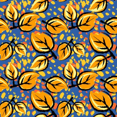 Desen, trendy kesip kolaj yazdırma Dikişsiz sonbahar yaprakları, 