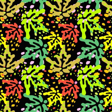 Desen, trendy kesip kolaj yazdırma Dikişsiz sonbahar yaprakları, 