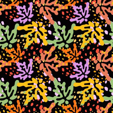 Desen, trendy kesip kolaj yazdırma Dikişsiz sonbahar yaprakları, 