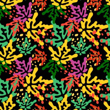 Desen, trendy kesip kolaj yazdırma Dikişsiz sonbahar yaprakları, 