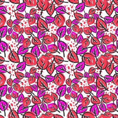 Desen, trendy kesip kolaj yazdırma Dikişsiz sonbahar yaprakları, 