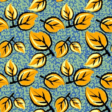 Desen, trendy kesip kolaj yazdırma Dikişsiz sonbahar yaprakları, 