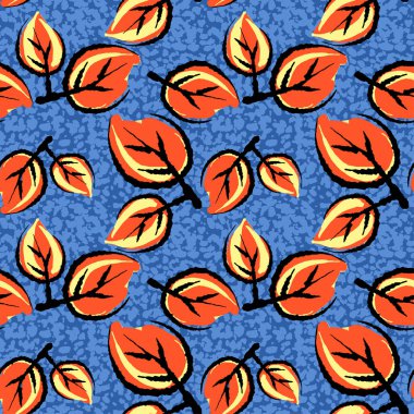Desen, trendy kesip kolaj yazdırma Dikişsiz sonbahar yaprakları, 