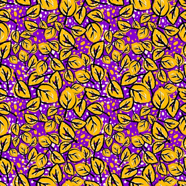 Desen, trendy kesip kolaj yazdırma Dikişsiz sonbahar yaprakları, 