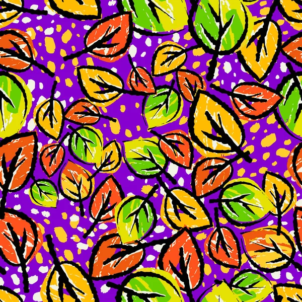 Desen, trendy kesip kolaj yazdırma Dikişsiz sonbahar yaprakları, 