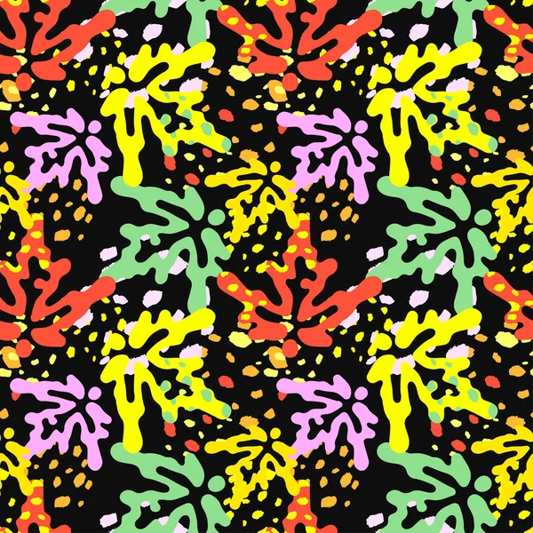Motif de feuilles d'automne sans couture, imprimé tendance en collage découpé , — Image vectorielle