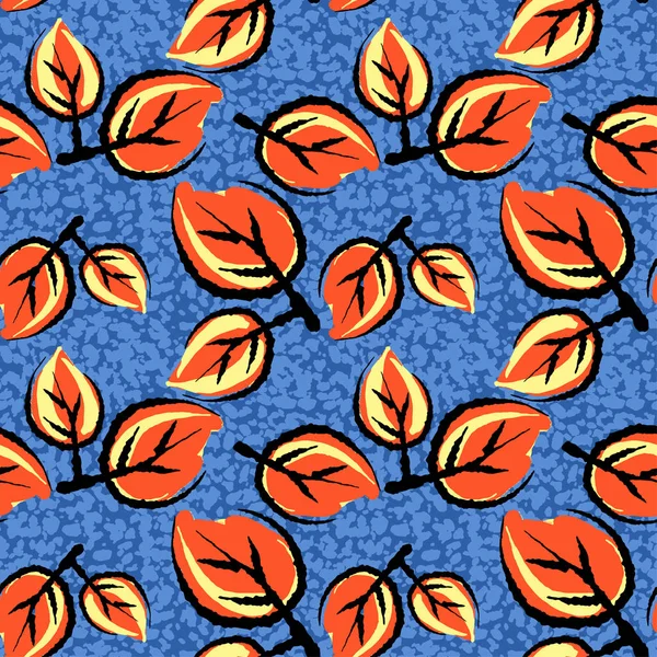 Desen, trendy kesip kolaj yazdırma Dikişsiz sonbahar yaprakları, 
