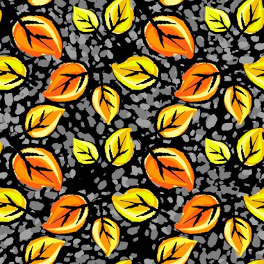 Desen, trendy kesip kolaj yazdırma Dikişsiz sonbahar yaprakları, 