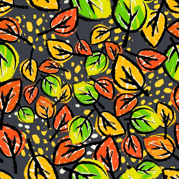 Desen, trendy kesip kolaj yazdırma Dikişsiz sonbahar yaprakları, 