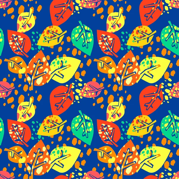 Desen, trendy kesip kolaj yazdırma Dikişsiz sonbahar yaprakları, 