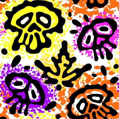 Sorunsuz komik Cadılar Bayramı kafatası 