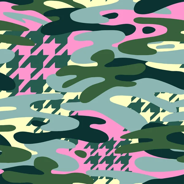 Camouflage modello senza cuciture, stile di tendenza sfondo . — Vettoriale Stock