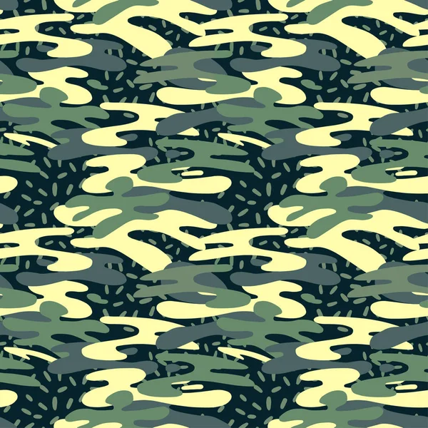 Camouflage motif sans couture, fond de style à la mode . — Image vectorielle