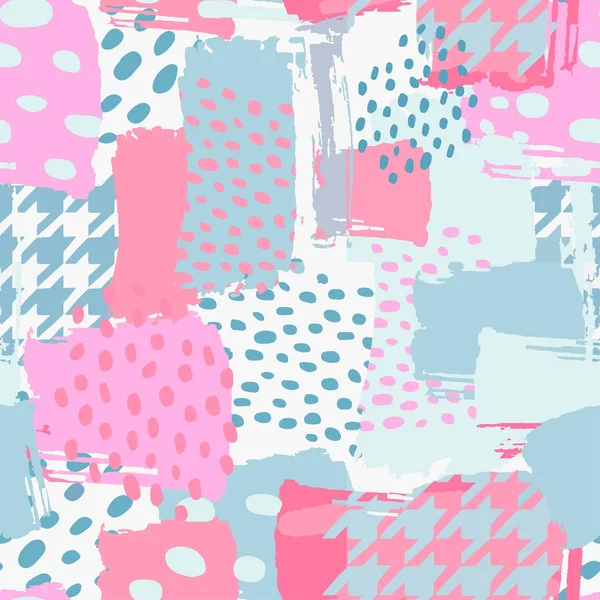 Varrat nélküli brushpen textil doodle minta grunge textúra — Stock Vector