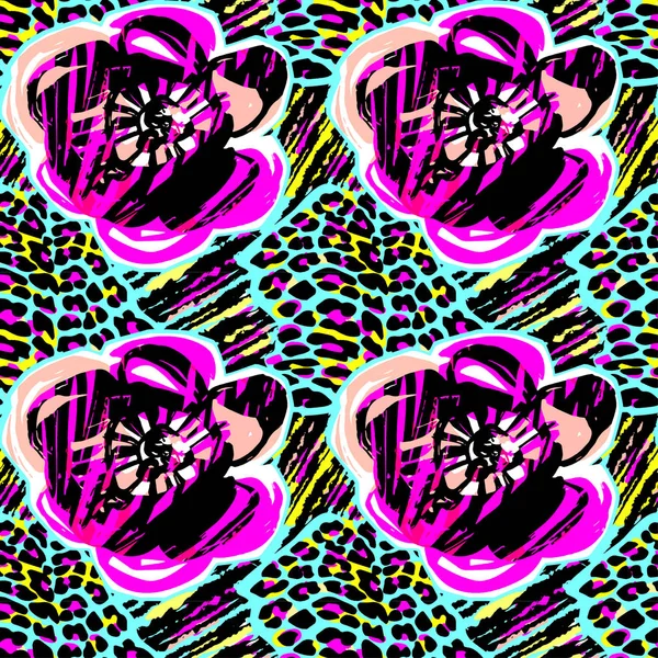 Sorunsuz soyut vahşi egzotik tropik dünya yazdırma.