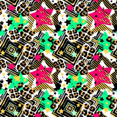 Noel ambalaj kağıdı. Yıldız ile Seamless Modeli