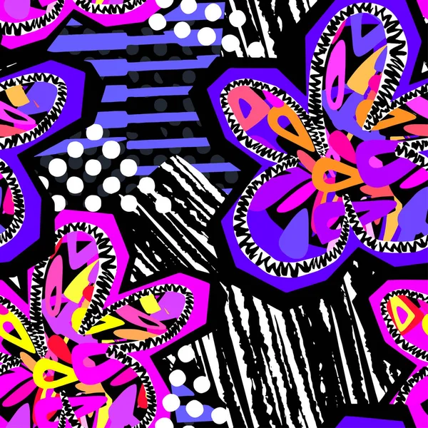 Egzotik sorunsuz tropikal çiçek deseni.