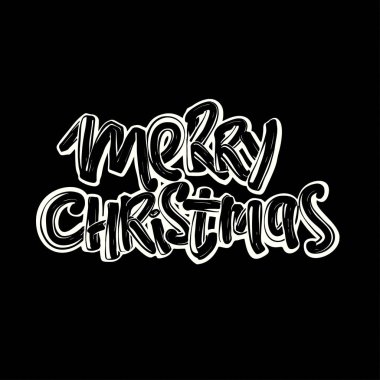 Neşeli Noel vektör Modern kaligrafi yazı Poster.