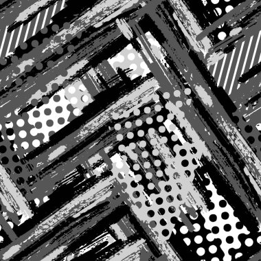 Soyut geometrik sorunsuz kaba grunge desen, modern desig