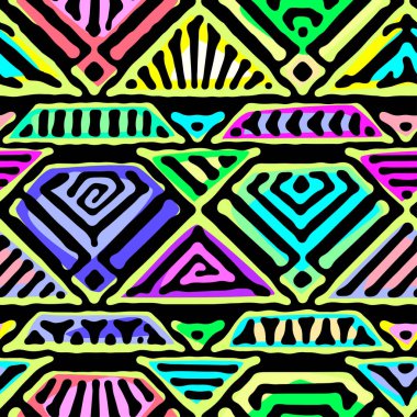 Boho Tekstil seamless modeli.