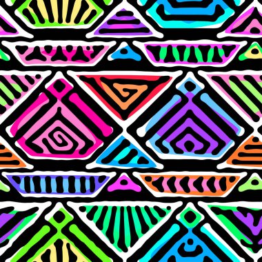 Boho Tekstil seamless modeli.