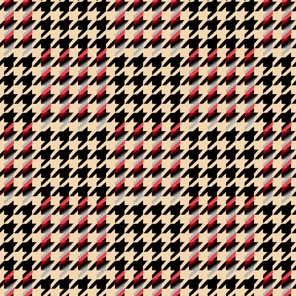 Houndstooth naadloze patroon voor kleding ontwerp. Trendy stof ab — Stockvector