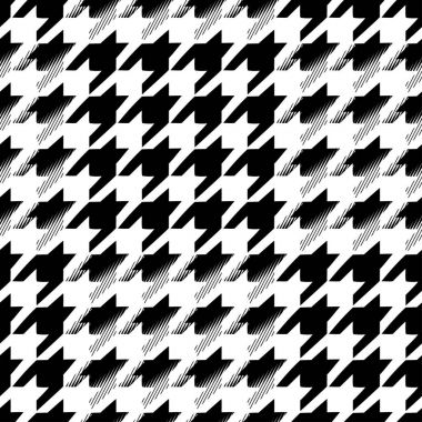 Houndstooth seamless pattern for clothes design.Trendy fabric ab clipart
