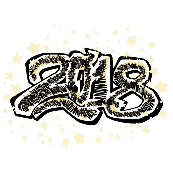 2018 Happy New Year vector illustration — Stock Vector